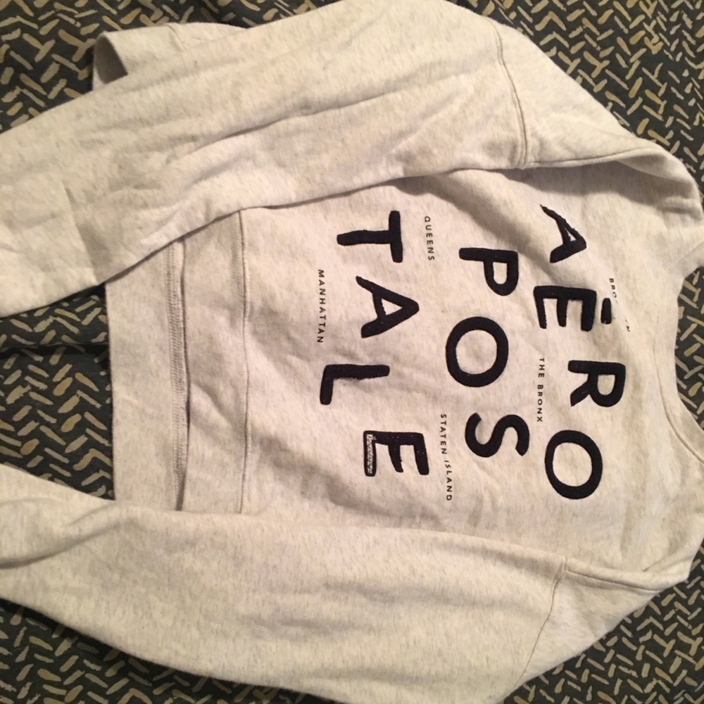 Aeropostale cream grey-ish quality sweater